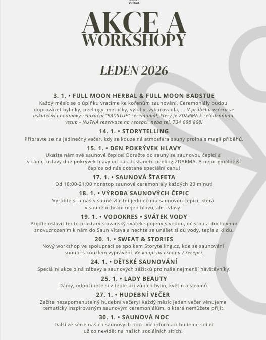 Akce a workshopy Leden 2026