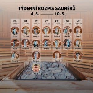 rozpis saunérů