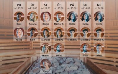 Rozpis saunérů 8. 6. – 14. 6.