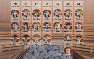 Rozpis saunérů 13. 7. – 19. 7.